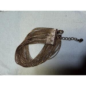 Vintage Copper Gold-Tone Mesh Bracelet